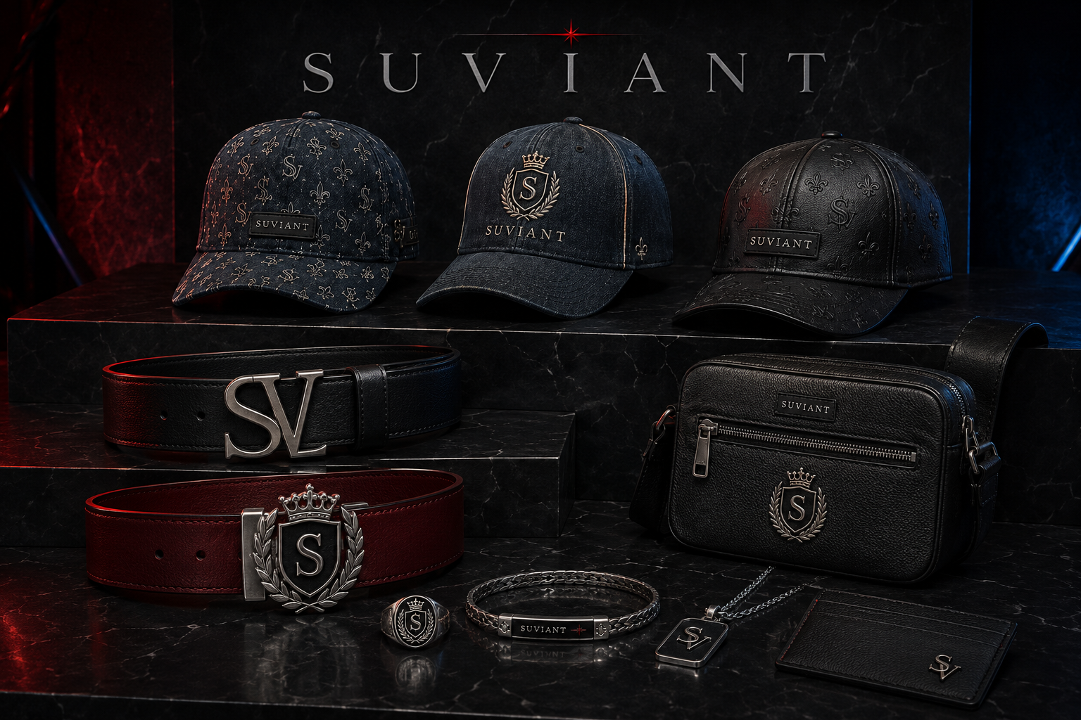 SUVIANT luxury belts hats and accessories without chains